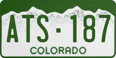 CO license plate ATS187