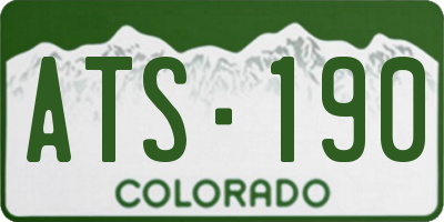 CO license plate ATS190
