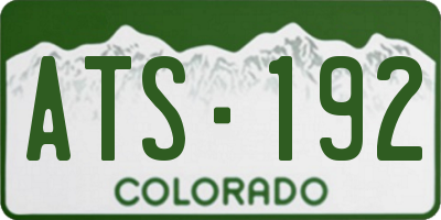 CO license plate ATS192