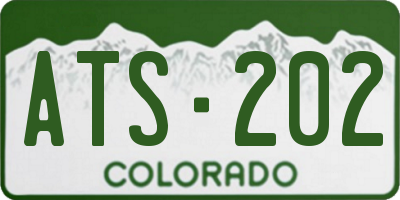 CO license plate ATS202