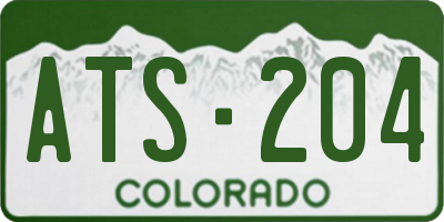 CO license plate ATS204