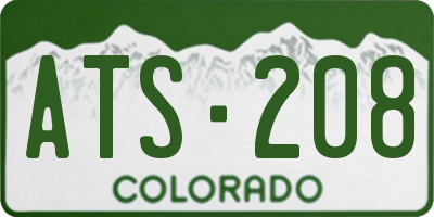 CO license plate ATS208