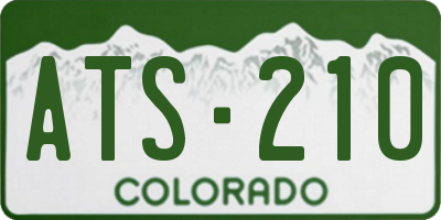 CO license plate ATS210