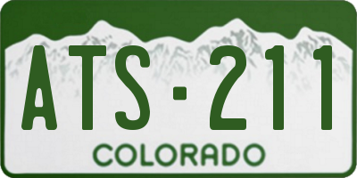 CO license plate ATS211