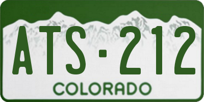 CO license plate ATS212