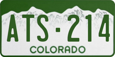 CO license plate ATS214