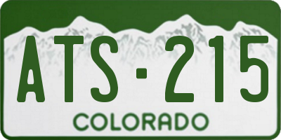 CO license plate ATS215