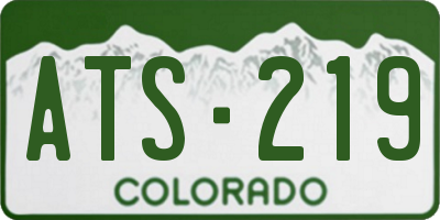 CO license plate ATS219