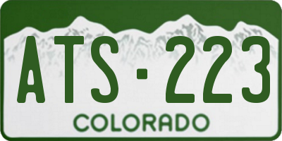 CO license plate ATS223