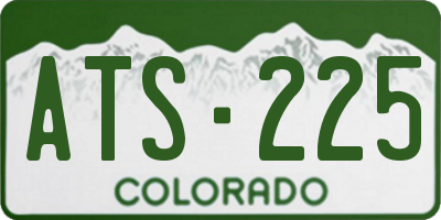 CO license plate ATS225