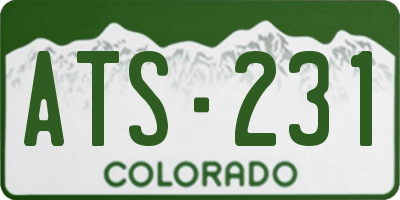 CO license plate ATS231