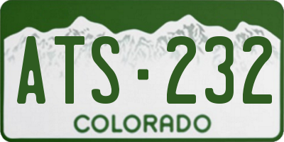 CO license plate ATS232