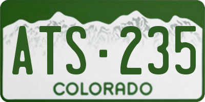 CO license plate ATS235