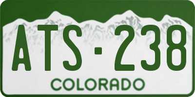 CO license plate ATS238