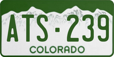 CO license plate ATS239