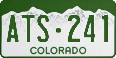 CO license plate ATS241