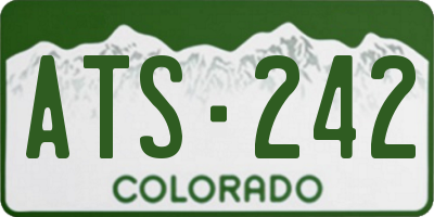 CO license plate ATS242
