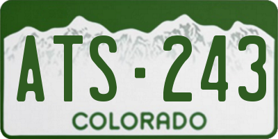 CO license plate ATS243