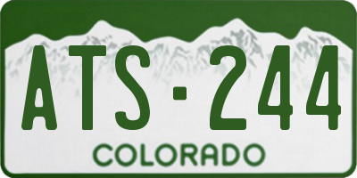 CO license plate ATS244