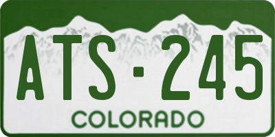 CO license plate ATS245