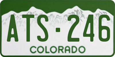 CO license plate ATS246