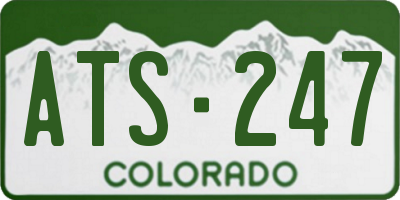 CO license plate ATS247