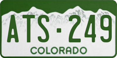 CO license plate ATS249