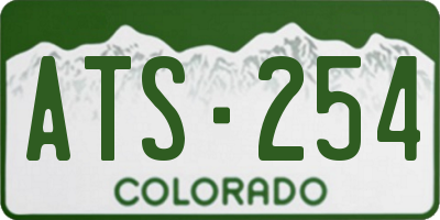 CO license plate ATS254