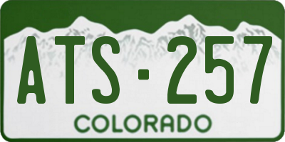CO license plate ATS257