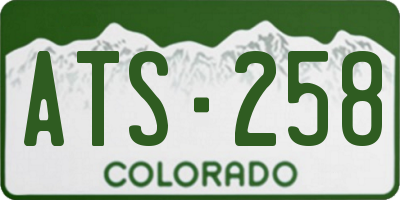 CO license plate ATS258
