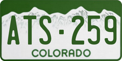 CO license plate ATS259