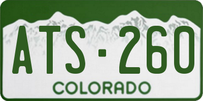 CO license plate ATS260