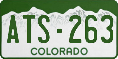 CO license plate ATS263