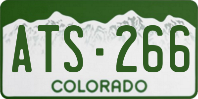 CO license plate ATS266