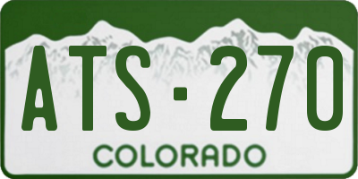 CO license plate ATS270