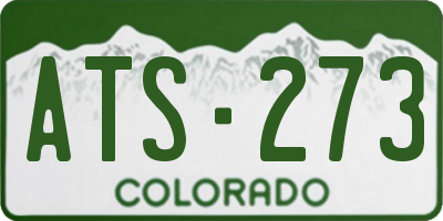 CO license plate ATS273