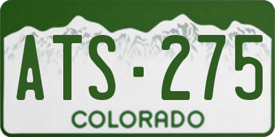 CO license plate ATS275