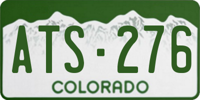 CO license plate ATS276
