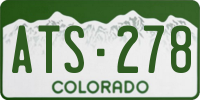 CO license plate ATS278