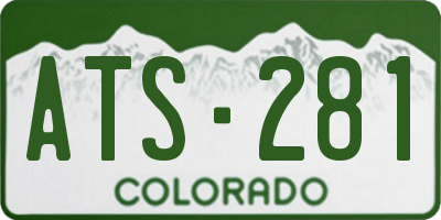 CO license plate ATS281
