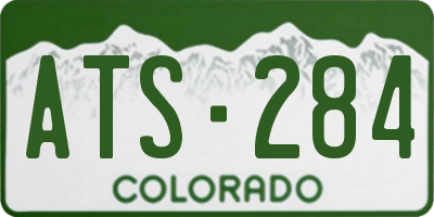 CO license plate ATS284