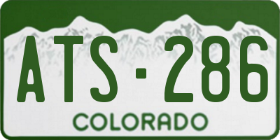 CO license plate ATS286