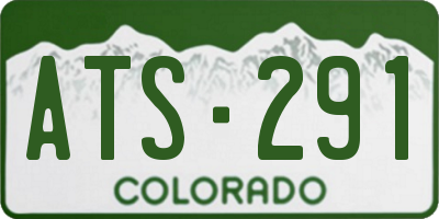 CO license plate ATS291