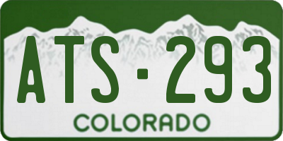CO license plate ATS293