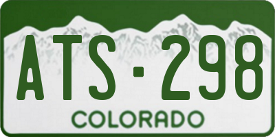 CO license plate ATS298