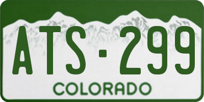 CO license plate ATS299