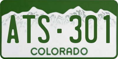 CO license plate ATS301