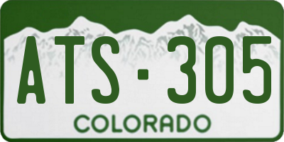 CO license plate ATS305