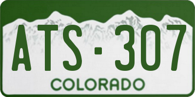 CO license plate ATS307
