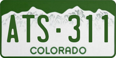 CO license plate ATS311